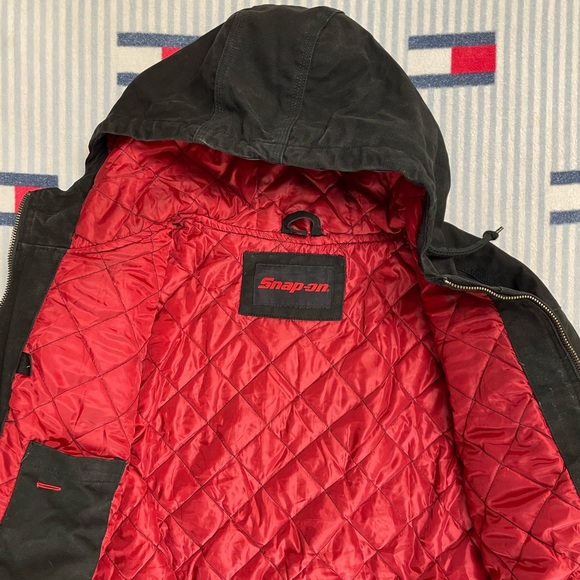 Vintage Snap-On quilt lined full zip up hooded jacket - Picture 8 of 13